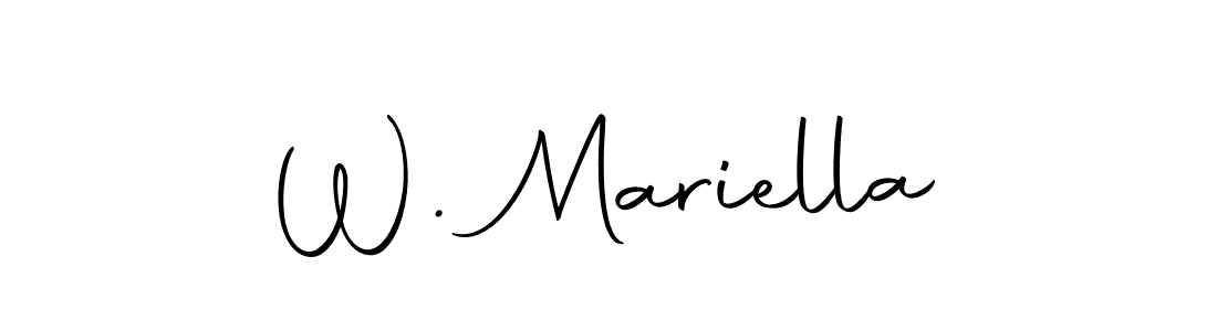 The best way (Autography-DOLnW) to make a short signature is to pick only two or three words in your name. The name W. Mariella include a total of six letters. For converting this name. W. Mariella signature style 10 images and pictures png